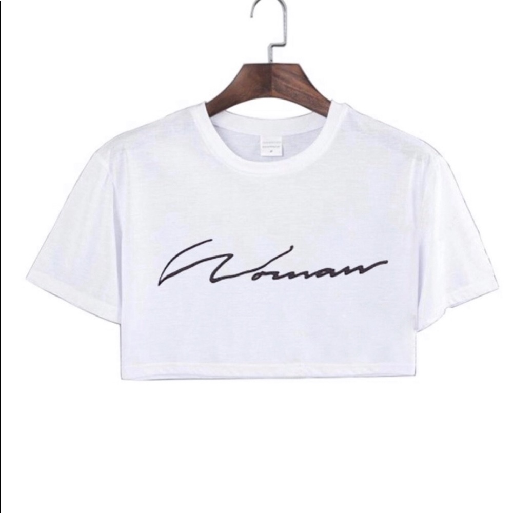 Woman’s Crew Neck Crop Top Tee Shirts